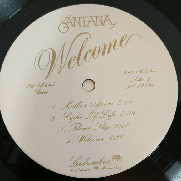 Santana Vintage Vinyl LP Welcome 1973 Columbia 32445 Gatefold VG+ - Picture 1 of 4